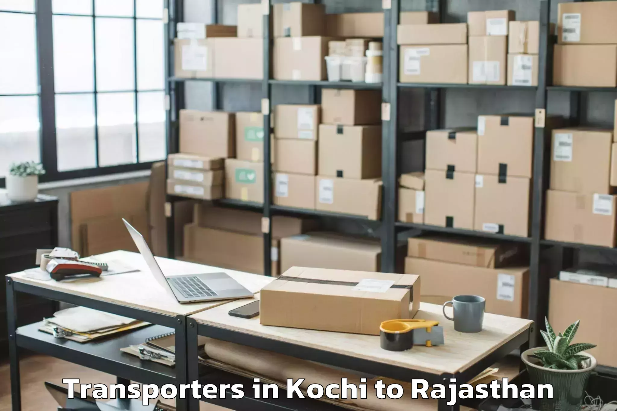 Book Kochi to Kherwara Transporters Online